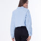 Gabardine Jacket With Front Chain Closure Black Color OJ-548BB