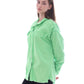 Gabardine With Sequins On The Shoulder Jacket Green Color OJ-553G