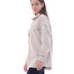 Gabardine With Sequins On The Shoulder Jacket Beige Color OJ-553BG