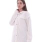 Gabardine With Sequins On The Shoulder Jacket White Color OJ-553W
