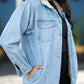 Jacket Jeans Fleece Lined Women With Front Pockets OJ-2039