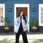 Jacket Jeans Fleece Lined Women With Front Pockets OJ-2039