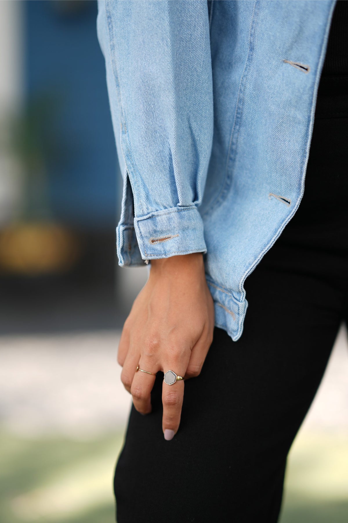 Jacket Jeans Fleece Lined Women With Front Pockets OJ-2039
