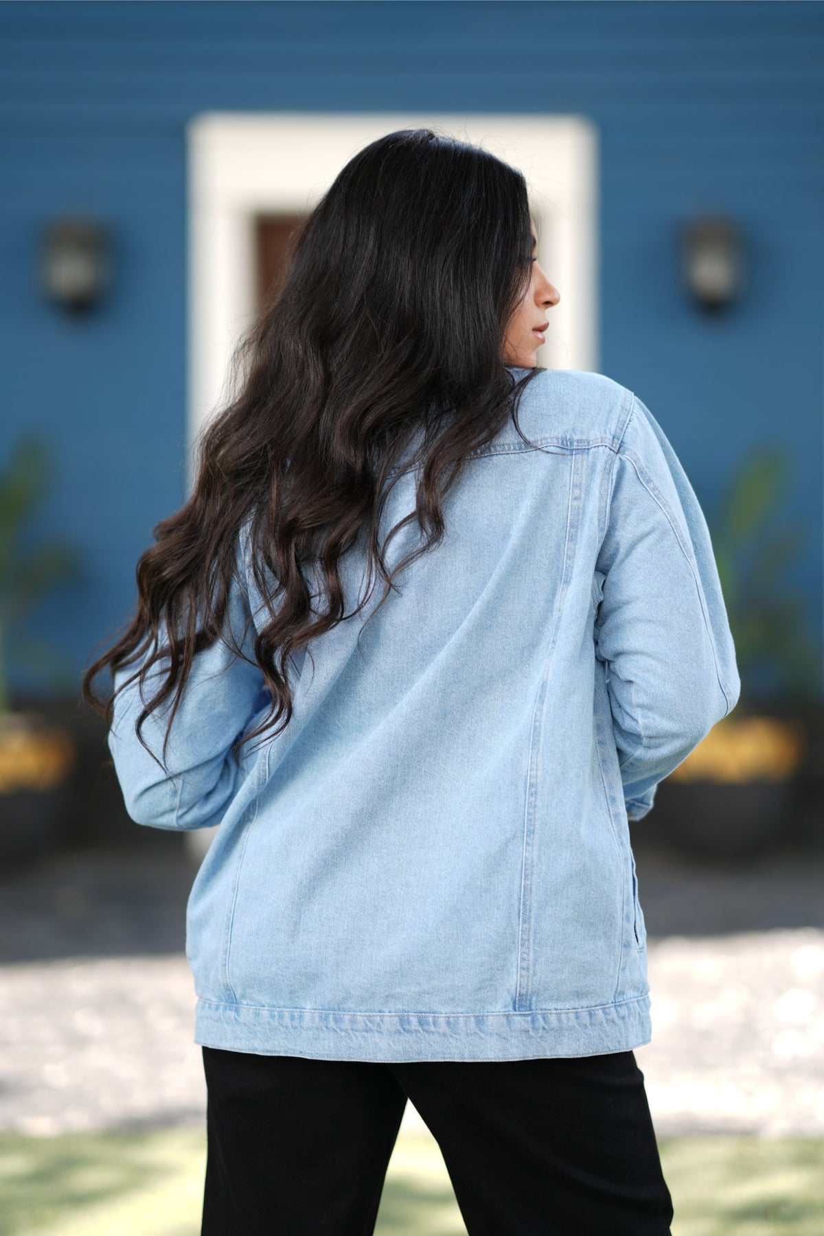 Jacket Jeans Fleece Lined Women With Front Pockets OJ-2039