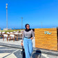 Strass Studded Jeans Pants Medium Blue OBS-350B
