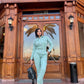 Gabardine Regular Fit Jumpsuit with Zipper and Belt