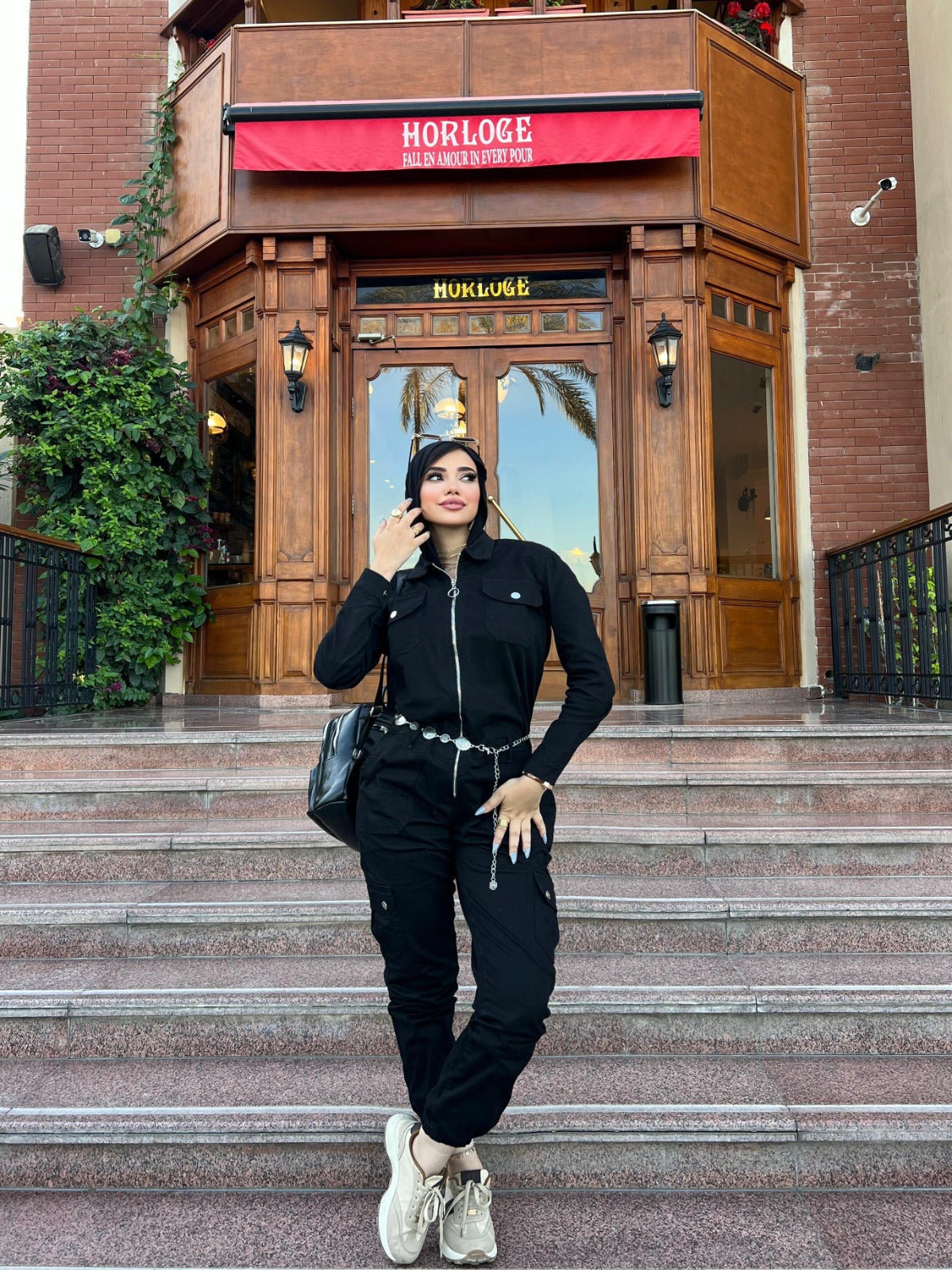 Gabardine Regular Fit Jumpsuit with Zipper and Belt