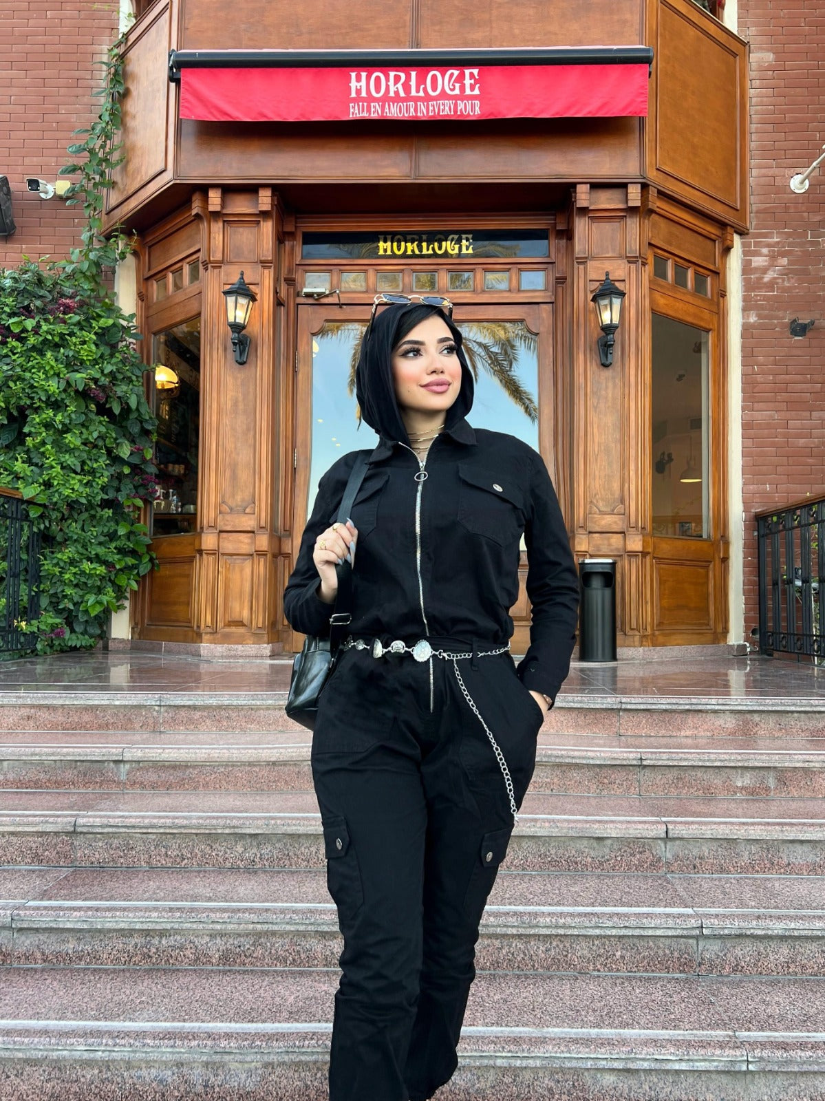 Gabardine Regular Fit Jumpsuit with Zipper and Belt