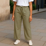 Women's Soft Wide Leg Jeans Pants Oil Color OB-35-Z