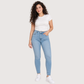 High Waist Skinny Jeans Light Blue OH-498C