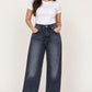 High waist straight jeans light grey
