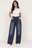 High waist straight jeans light grey