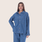 Blue Women’s Denim Shirt with Front Pockets 700-T-A