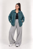 Oversized dirty wash denim shirt jacket OJ-1505