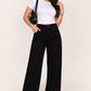 Strass studded straight jeans black